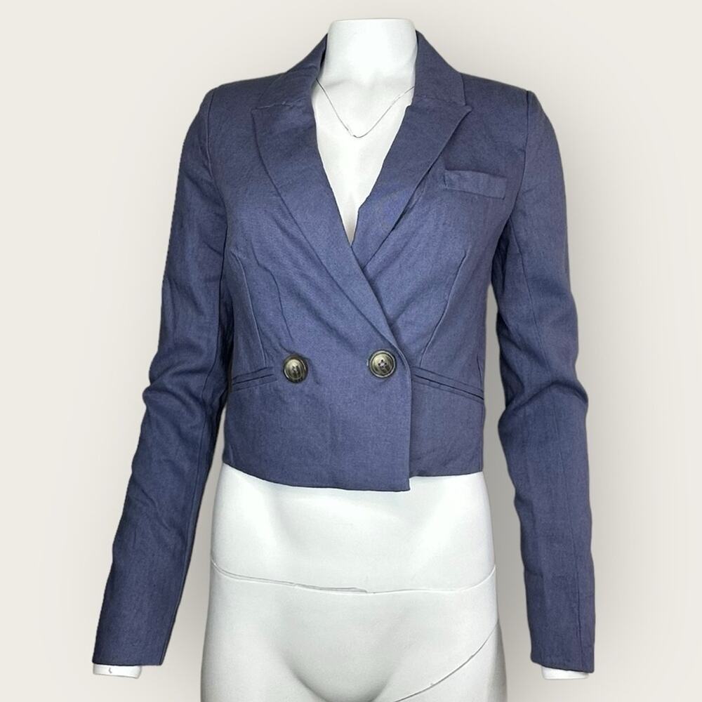 NWT | Jason Wu | Crop Blazer | Bluish Purple | XS